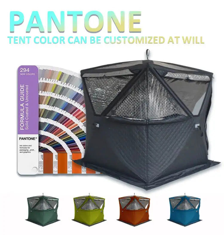 HKM-650579 Outdoor Portable Three-Layer 210D Oxford Pop-Up Sauna Tent for Camping and Ice Fishing, 4 Seasons, 180x180x200cm