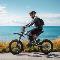 HKM-9300819 Electric Bike 3000W Motor 60V 30Ah Battery 93 Mile Range 20-Inch Fat Tires Hydraulic Brakes 7-Speed Full Suspension