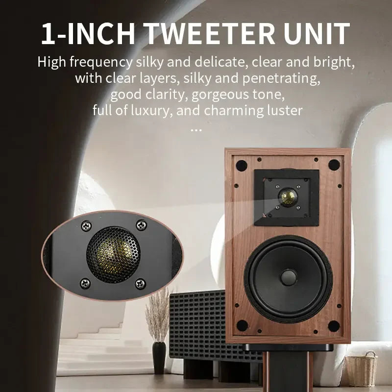 KTX-153427 WZ-610 Passive Hi-Fi Bookshelf Speaker with Wooden Enclosure