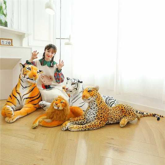KTX-081747 Simulated Tiger Plush Toy for Children - Cute and Delicate Home Décor Companion