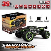 HKM-280723 1:18 Scale 2.4G Remote Control 4WD High-Speed On-Road Car, 35 km/h, 50m Range, TPR Wheels