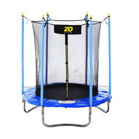 HKM-667539 Recreational Round Trampoline with Safety Net and Basketball Hoop for Outdoor Fitness - Available in 10FT and 12FT Sizes