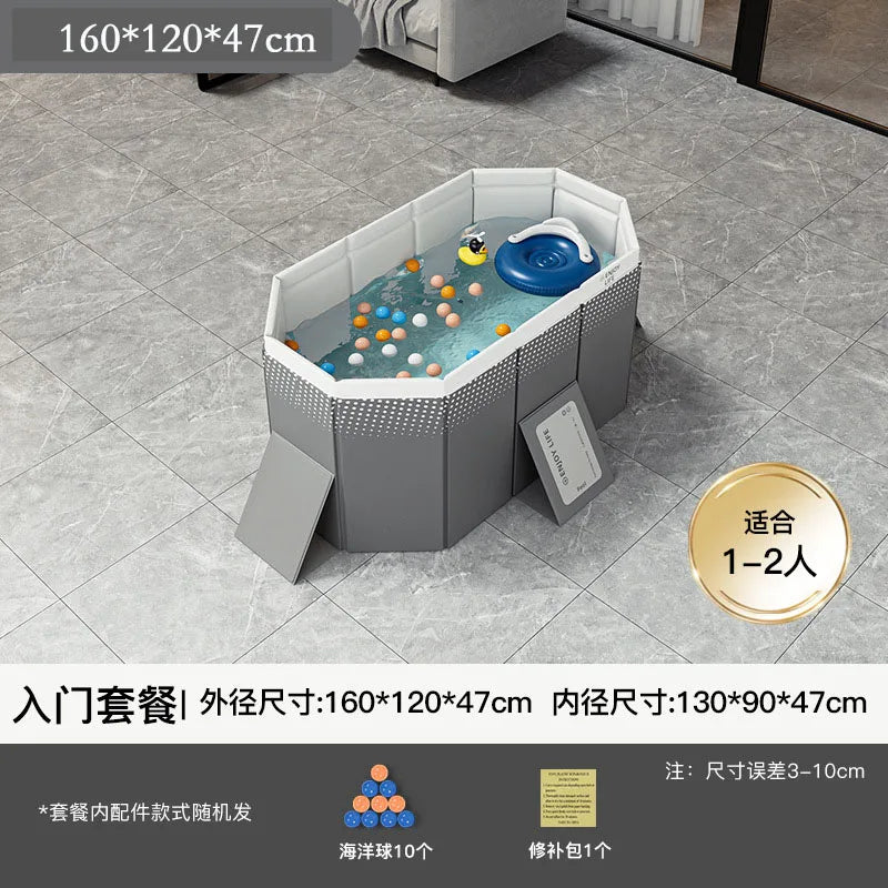 HKM-848339 Large Rectangular Above Ground Swimming Pool for Outdoor Use