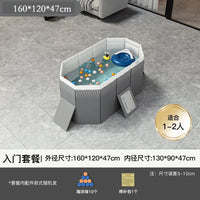 HKM-848339 Large Rectangular Above Ground Swimming Pool for Outdoor Use