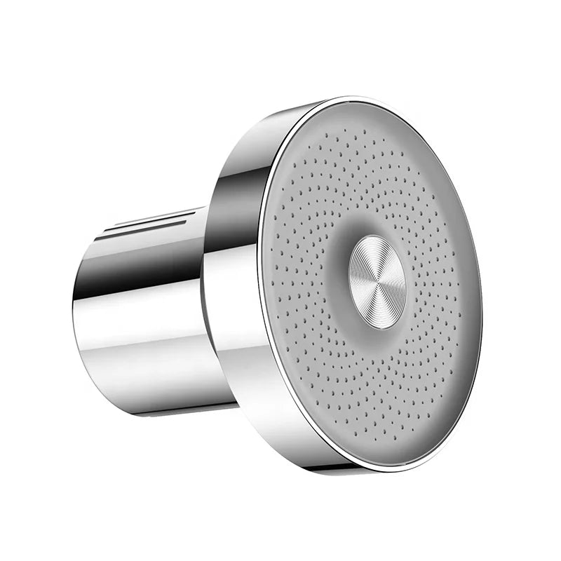 KTX-081171 140MM Round Chrome Plastic Shower Head with High Pressure and Water Saving Features