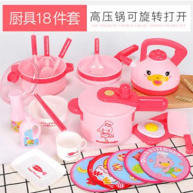 KTX-142675 Cashier Counter Playset with Shopping Cart and Tent House for Kids