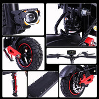 HKM-7204051 Electric Scooter 1600W Motor 48V 18Ah Battery 31 Mile Range 10-Inch Off-Road Tires Dual Disc Brakes Foldable