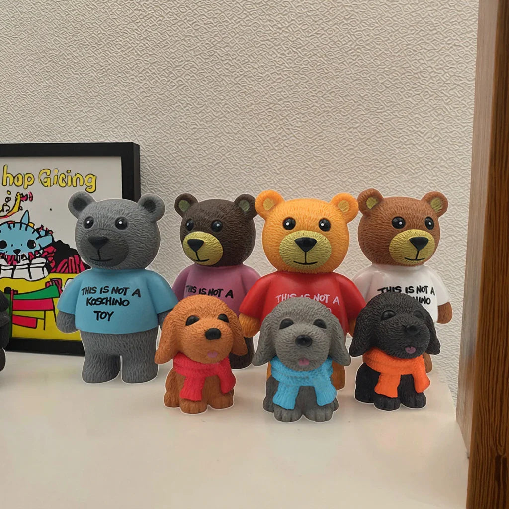 KTX-983443 Custom Cute Animal PVC and ABS Action Figures Set for Children