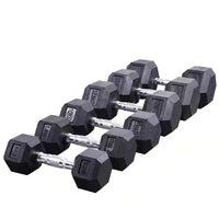 HKM-780499 Rubber Coated Hex Dumbbells for Professional Gym Use