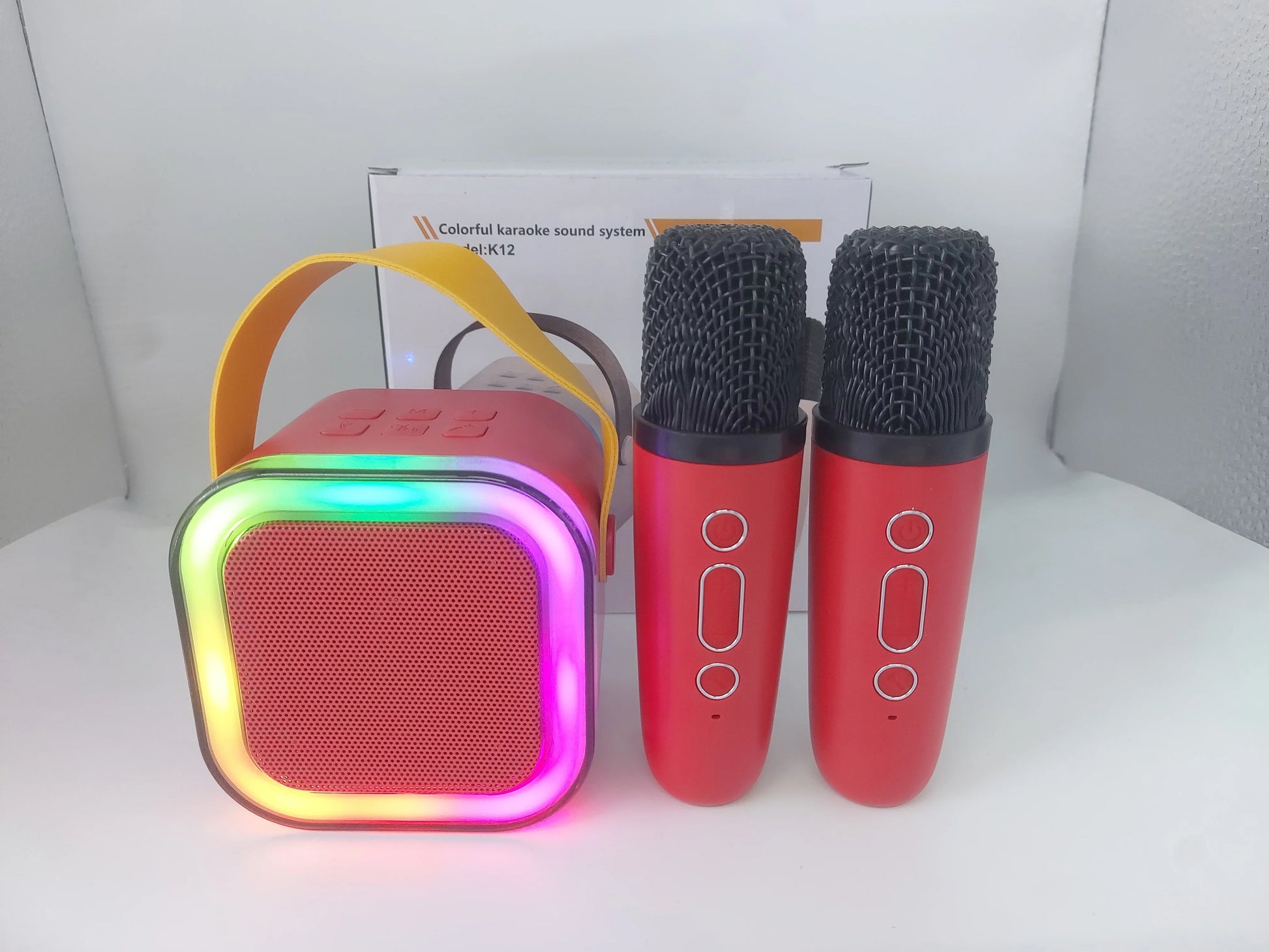 KTX-729747 Wireless LED Sound Bar with Rechargeable Battery and Microphone for Karaoke and Disco Parties