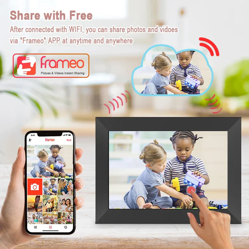 KTX-931987 10 Inch WiFi LCD Digital Photo Frame with Cloud Access and Free Picture Downloads