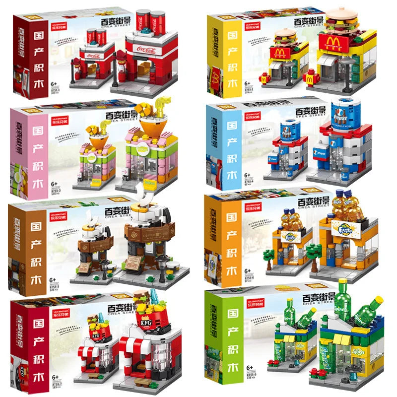 KTX-209043 8 in 1 3D Mini City Building Block Set for Kids