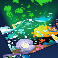 HKM-838931 Glow-in-the-Dark Children’s Puzzle Plane Educational Block Toy 26x19.5x6cm