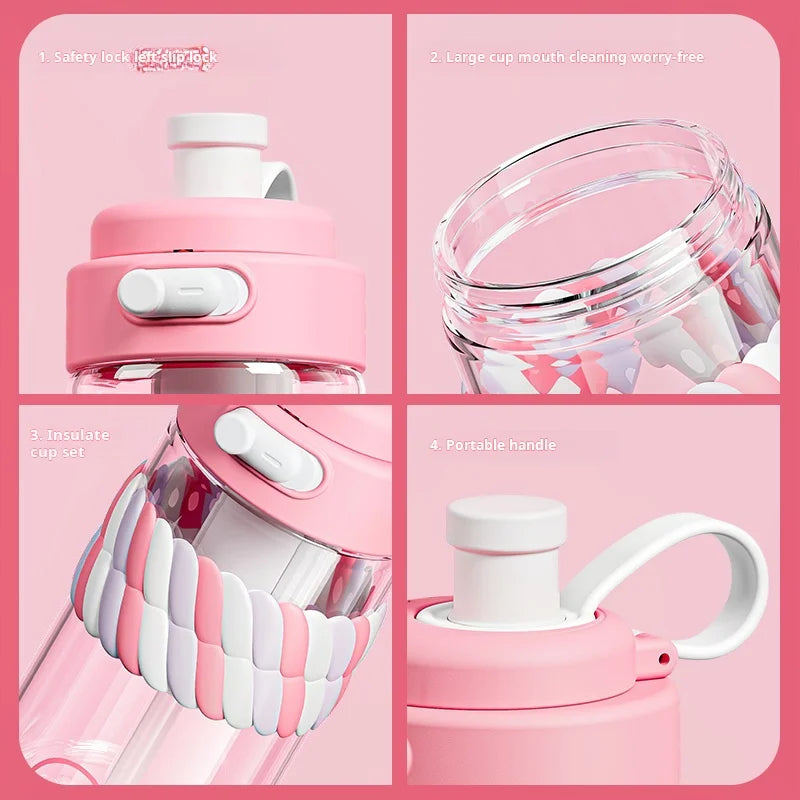 KTX-924627 500ml Glass Cup for Coffee and Boiling Water - Ideal for Students and On-the-Go Use