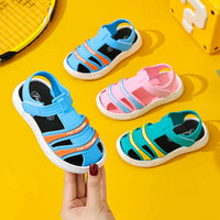 HKM-591315 Customizable Summer Kids' High-Quality Gladiator Sandals Outdoor Beach Jelly Flat Sandals for Toddler Girls