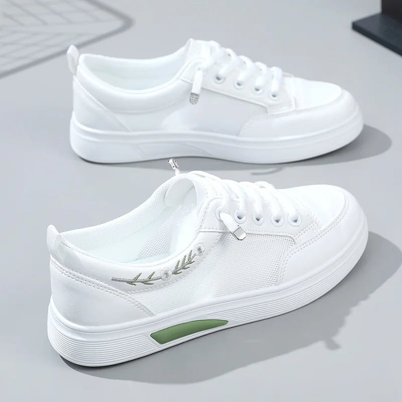 HKM-114451 K1012 New Mesh Women's Board Shoes Summer Thick Sole Versatile Sports Shoes Casual Student Running Shoes