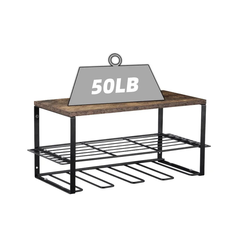 KTX-057171 Wall Mounted Wooden Tool Storage Organizer for Efficient Space Management