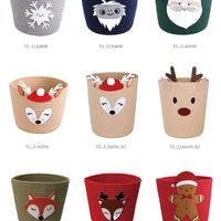 HKM-915667 Cute Cartoon Animal Cotton and Paper Rope Storage Basket for Kids' Rooms