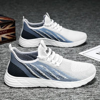 HKM-360787 B-9902 Men's Casual Sports Running Shoes with Fresh and Breathable Mesh and Soft and Comfortable Sole