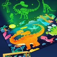 HKM-838931 Glow-in-the-Dark Children’s Puzzle Plane Educational Block Toy 26x19.5x6cm