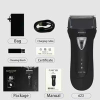 HKM-816019 Cordless Rechargeable Electric Shaver with 3-Blade Technology for Smooth Shaving on Face and Body