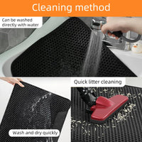 HKM-471571 Honeycomb Double Layer Cat Litter Trapping Mat for Effective Scatter Control and Waste Reduction