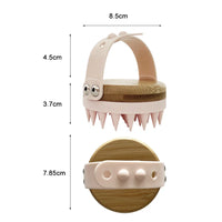 HKM-453459 Silicone Shower Brush with Massage Feature and Shampoo Dispenser for Dog Grooming