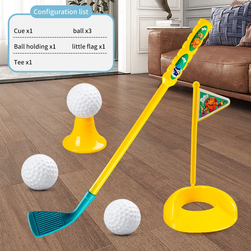 KTX-626131 Kids Plastic Golf Set with Mini Clubs and Balls for Indoor and Outdoor Play