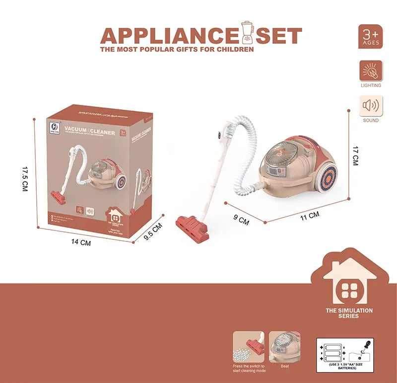 KTX-410643 Mini Electric Kitchen Appliances Toy Set for Pretend Play with Light and Sounds, Ages 2-12, EPT812597