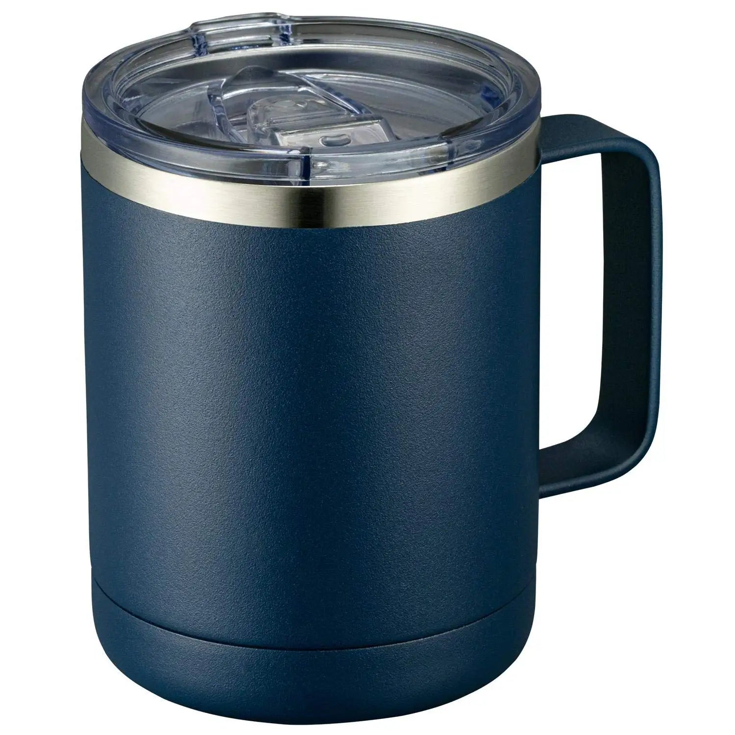 KTX-564179 12oz Eco-Friendly 304 Stainless Steel Coffee Mug with Sliding Lid and Handle for Camping and Travel