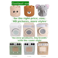 HKM-915667 Cute Cartoon Animal Cotton and Paper Rope Storage Basket for Kids' Rooms