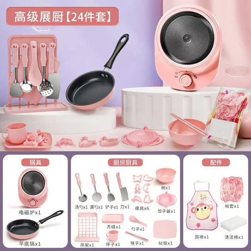 KTX-125715 Mini Kitchenware Cooking Set for Kids - Realistic Pretend Play Kitchen Toys