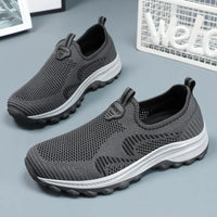 HKM-065875 B-YD17 Men's Recreational Sports Running Shoes Knitted Mesh Surface Refreshing Breathable Sole Soft Non-slip Stock