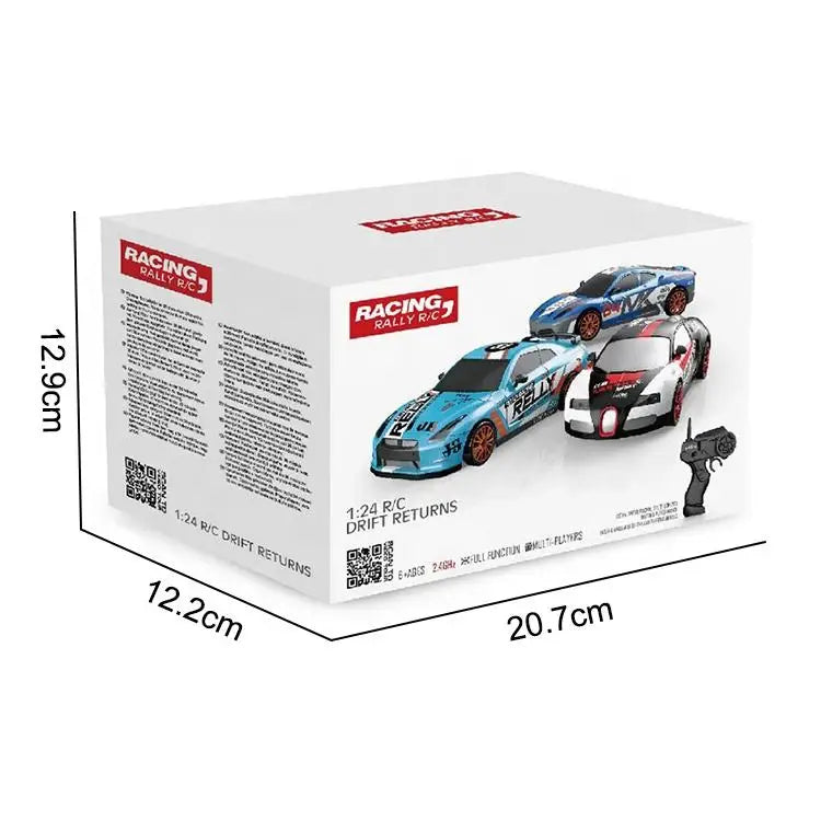 HKM-362067 1:24 Scale 4WD Remote Control Drift Car with USB Charger and LED Light
