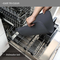 HKM-111123 Non-Slip Waterproof Silicone Pet Feeding Mat with High Lipped Design for Easy Cleanup
