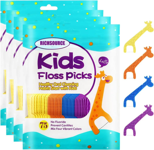 HKM-438611 Biodegradable PLA Corn Dental Floss Picks for Kids