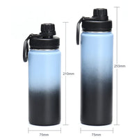 HKM-240403 Large Capacity Outdoor Sports Kettle with Straw - Multi-color 304 Stainless Steel, BPA Free