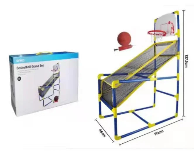 KTX-052115 Indoor Basketball Stand Toy Set with Mini Ball and Pump for Kids and Family Interactive Play