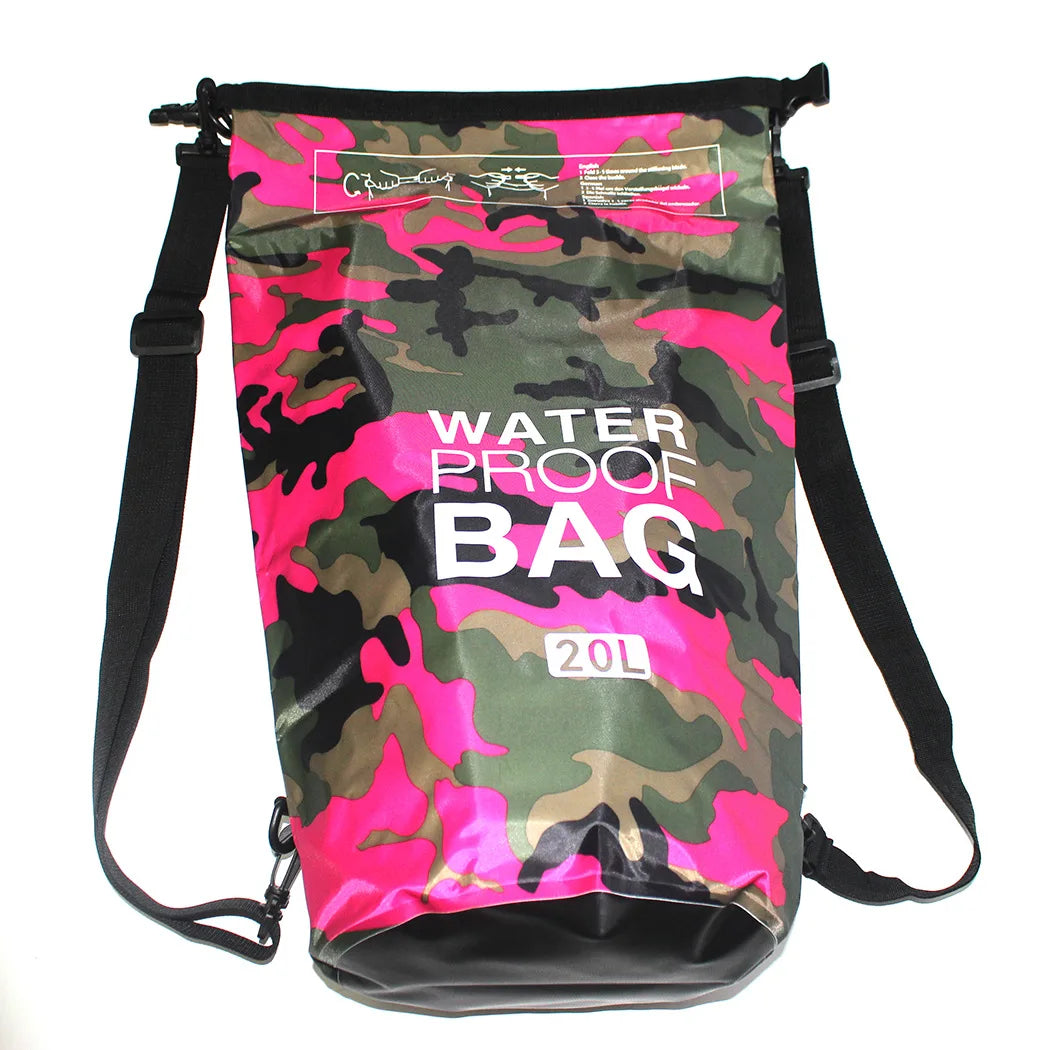 HKM-502547 Lightweight 5L Waterproof PVC Dry Bag with Shoulder Straps for Outdoor Activities