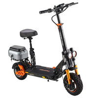 HKM-9672275 Electric Scooter built around 800W Motor 48V 18Ah Battery Wide Pneumatic Tires for Grip Foldable Frame for Storage
