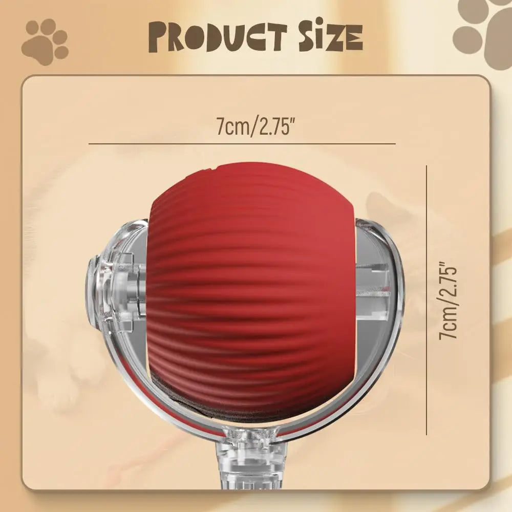 HKM-210579 Interactive Motion Activated Cat Ball Toy - USB Rechargeable Self-Rolling Toy for Cats