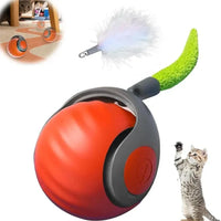 HKM-865939 Interactive Rechargeable Rolling Cat Toy Ball with Adjustable Speed for Smart Pet Training
