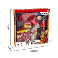 HKM-983507 Firefighter Role Play Toy Set with Backpack, Megaphone, and Fire Extinguisher for Kids