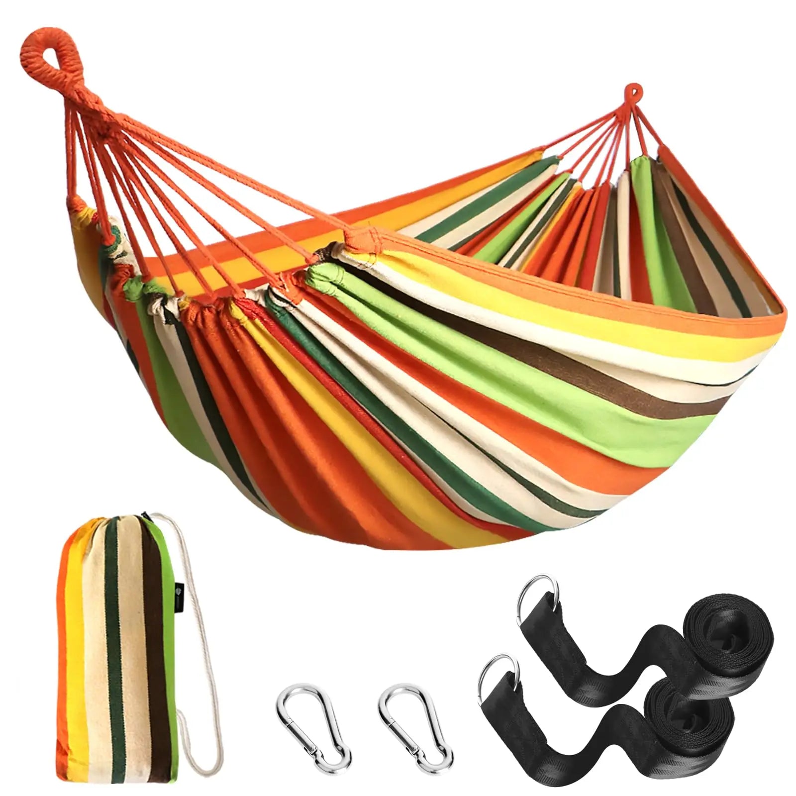 HKM-257363 Portable Hammock for Camping - Durable Single/Double Parachute Design for Outdoor Travel