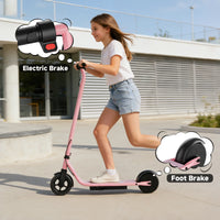 US EU DE UK Stock 250W Lightweight Two-Wheel Foldable Electric Scooter for Children Pink Girls with Non-slip Pedal Seat Included