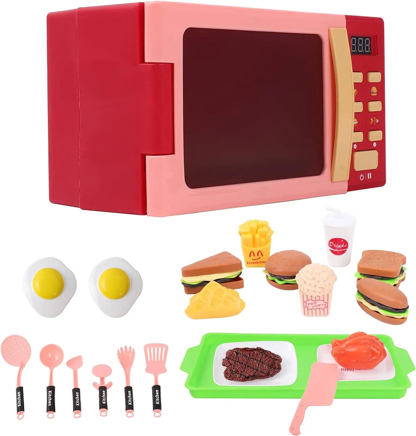 HKM-130387 Realistic 23-Piece Electric Kitchen Appliances & Tool Play Set for Kids