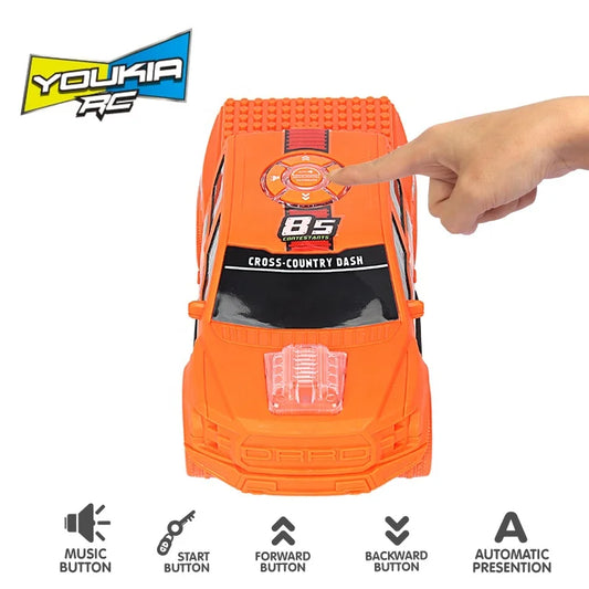 KTX-181267 Multifunctional Electric Truck Model with Lights and Music - Building Block Toy for Ages 2 to 13 Years