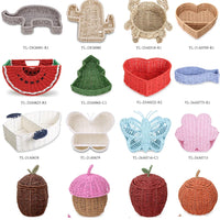 HKM-915667 Cute Cartoon Animal Cotton and Paper Rope Storage Basket for Kids' Rooms
