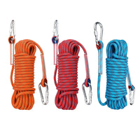 HKM-748883 10mm Outdoor Colored Knotted Nylon Climbing Rope - High Strength Static Mountain Safety Rope