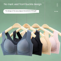 HKM-378899 High Quality Plus Size Seamless Bra Front Buckle No Underwire Bra Push up Wire Free Bra for Women